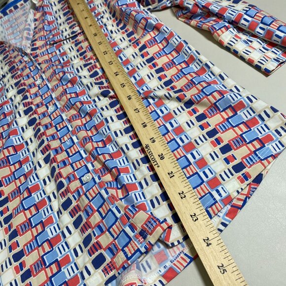 J. McLaughlin Women Button Up Shirt Top Size Small Boho Geometric Catalina Cloth - Picture 6 of 12